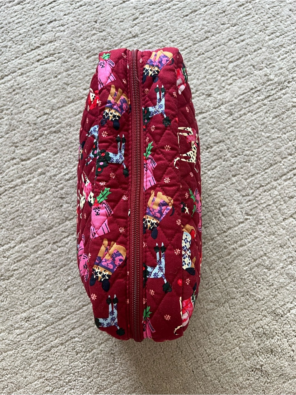 Vera Bradley XL Cosmetic Pouch in Holiday Hounds Print - Picture 6 of 11